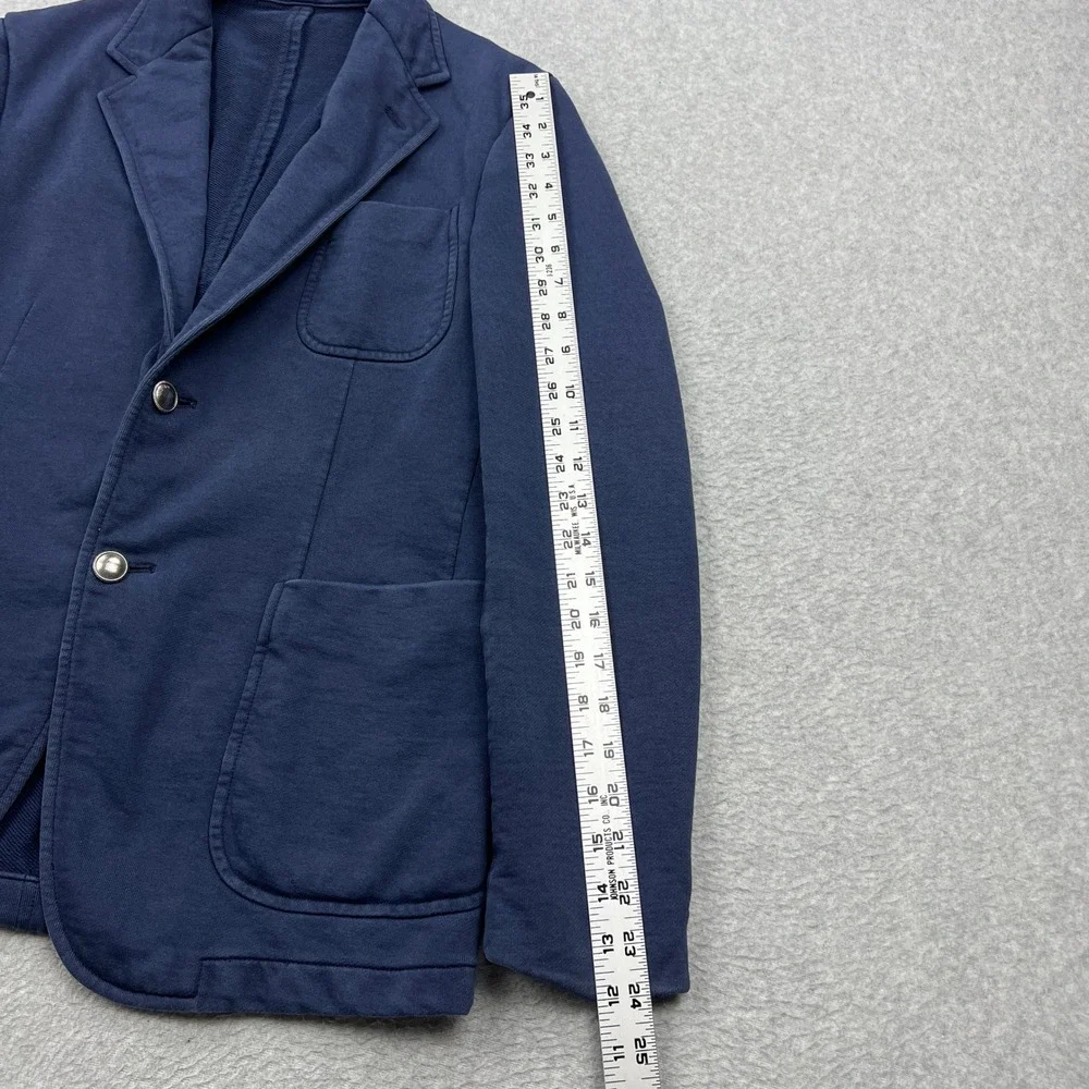 THE GIGI Blazer Mens 48 Navy Blue Jersey Knit Unstructured Made in Italy Pier T1